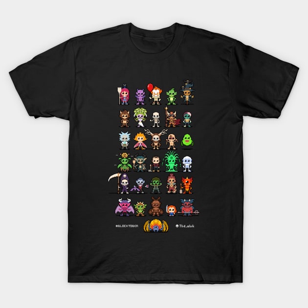 Blocktober Monsters T-Shirt by The_Oluk